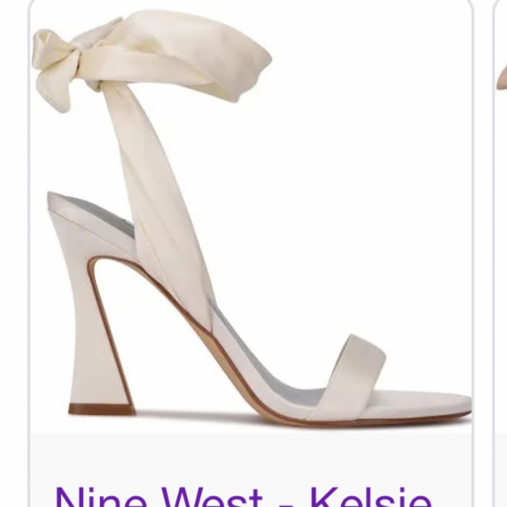 Nine West Kelsie Ankle Strap Dressy Slip-On Heels  Size 6